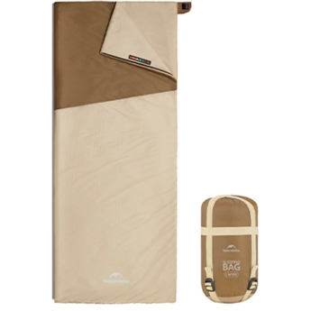 Спальный мешок NATUREHIKE SUNNY DAY PL01 CNK2550WS026 LW180, коричневый с бежевым, размер XL